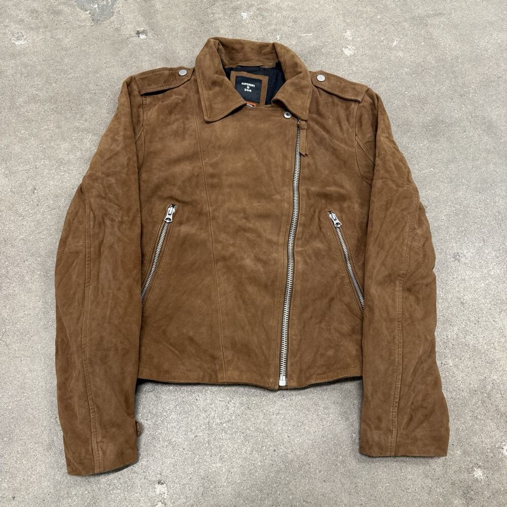 Suede Brown Moto Jacket - Women